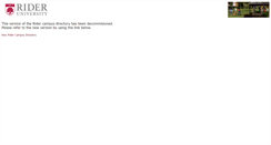 Desktop Screenshot of directory.rider.edu