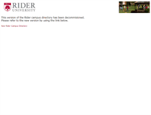 Tablet Screenshot of directory.rider.edu