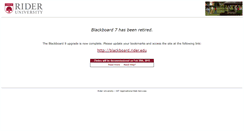 Desktop Screenshot of blackboard-new.rider.edu