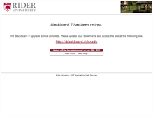 Tablet Screenshot of blackboard-new.rider.edu