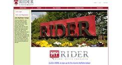 Desktop Screenshot of alumni.rider.edu