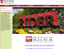 Tablet Screenshot of alumni.rider.edu